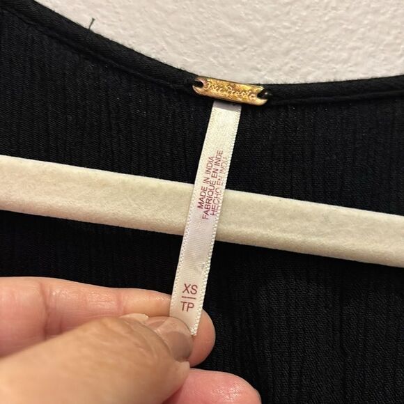 Free People Luca Embroidered Top XS Boho Cropped - Picture 5 of 10